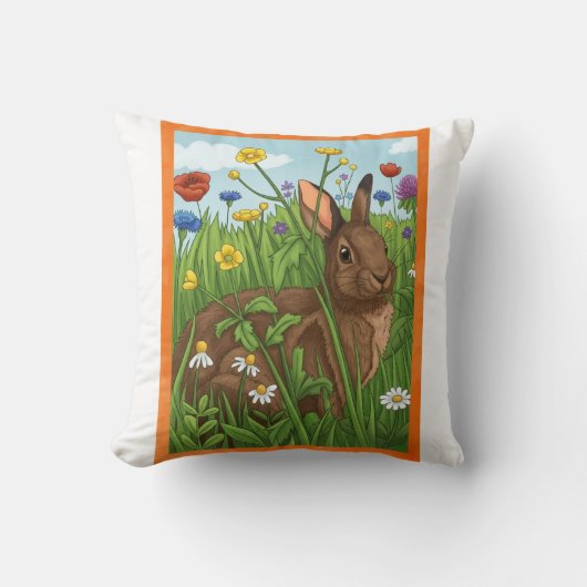 Coussin Every Bunny Loves Flowers (Recto)