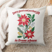 Coussin Every Good and Perfect Gift – James 1:17 Christmas (Couverture)