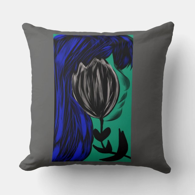 Coussin Evoquée par sa propre beauté (Recto)