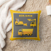 Coussin Excavateur Pompe Camion Thème de construction Sall (Couverture)