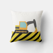 Coussin Excavatrice orange, véhicule de construction, pour (Verso)