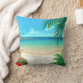 Coussin Exotic Beach Tropical me demande d'ajouter des nom (Couverture)