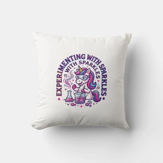 Coussin Expérience de licorne avec coupure commerciale d'é (Recto)