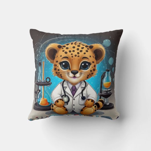 Coussin Expérience scientifique de Cheetah Imprimer (Verso)