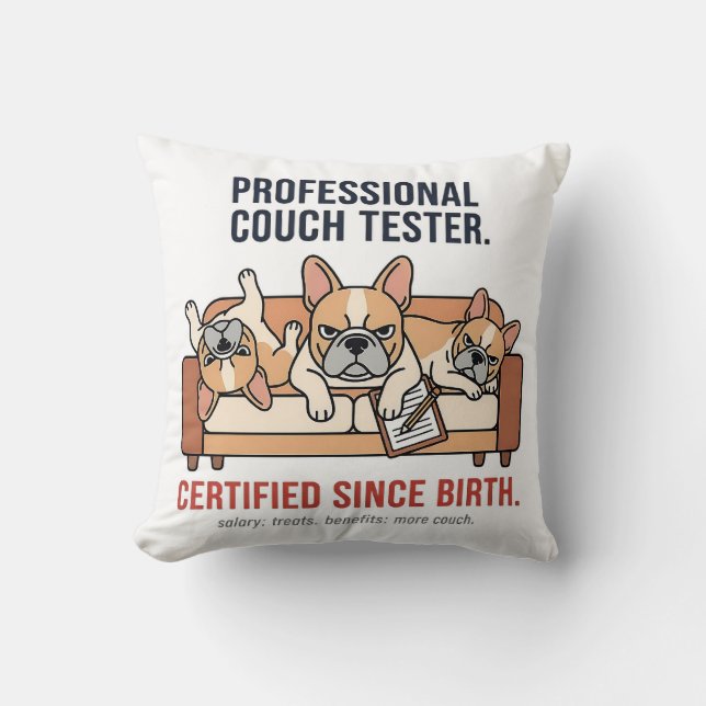 Coussin Expert Professionnel de la Sieste Bouledogue Franç (Recto)