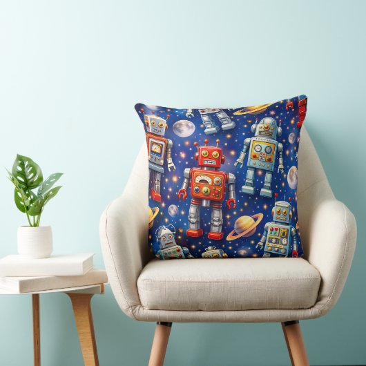 Coussin Exploration robotique de l'art cosmique (Chaise)