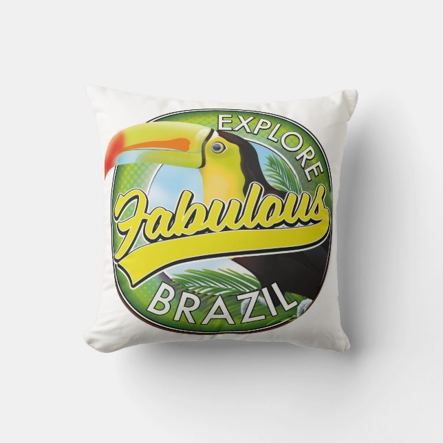 Coussin Explore Fabulous Brazil Logo Magnet (Recto)