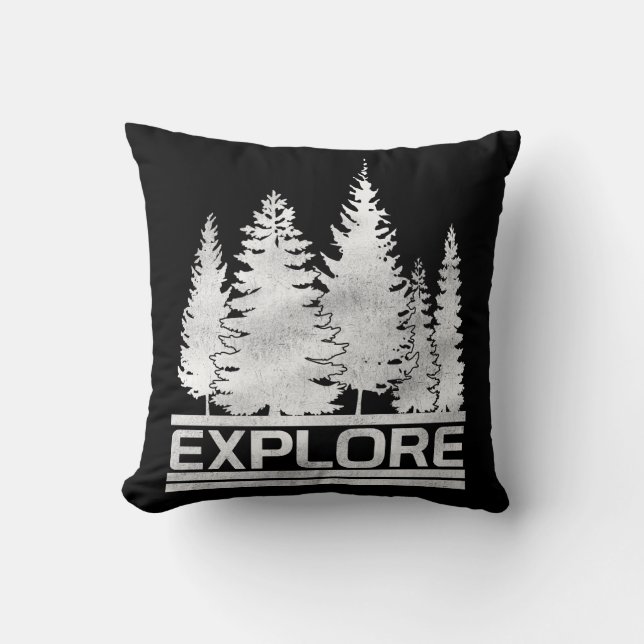 Coussin Explorez les bois de nature (Recto)