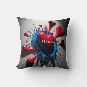 Coussin Exploser les coeurs et les larmes : explosion émot