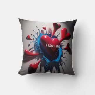 Coussin Exploser les coeurs et les larmes : explosion émot