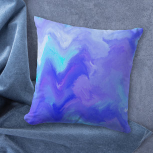 Coussin Explosion bleue Abstraite moderne