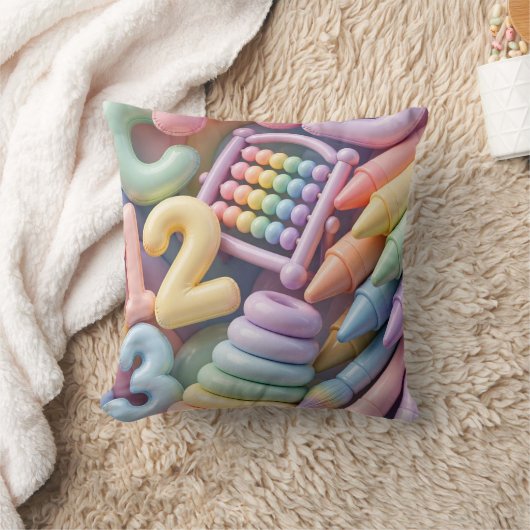 Coussin Explosion d'apprentissage Pastel ABC - Éducationne (Couverture)