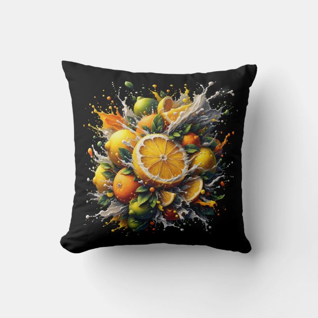 Coussin Explosion de Citron (Recto)