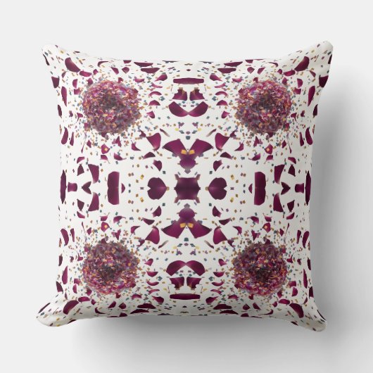 Coussin Explosion de confettis de pétales de rose de luxe (Recto)