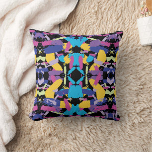 Coussin Explosion de couleurs vives : éclaboussures de cou
