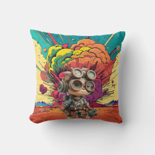 Coussin Explosion de dessin animé mécanique Steampunk
