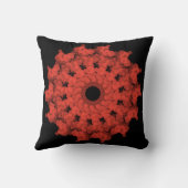 Coussin Explosion d'étoile rouge dans le ciel noir (Verso)