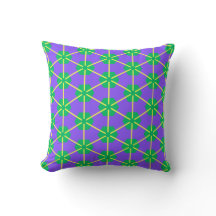 Explosion géométrique en violet, vert et jaune
