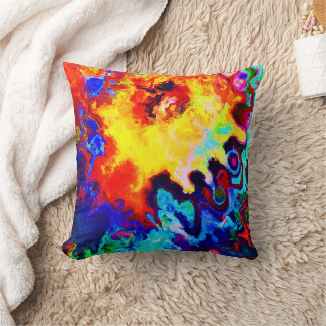 Coussin Explosion Motif colorée (Couverture)