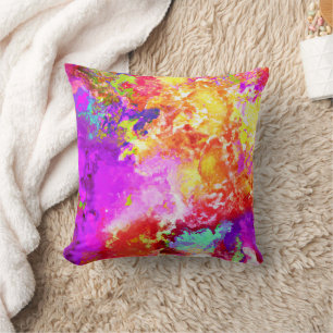 Coussin Explosions de couleurs abstraites artistiques