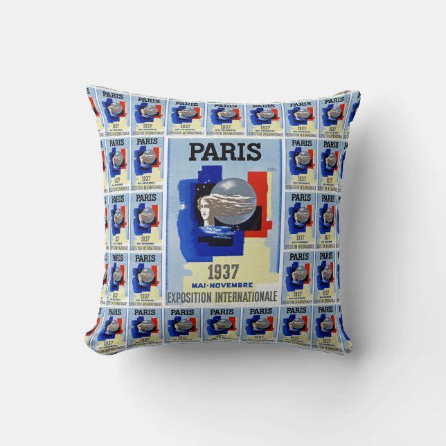 Coussin Exposition internationale de Paris (Recto)