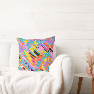 Coussin Expression Joyeuse Impression Abstraite