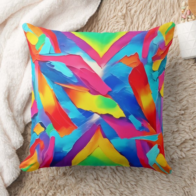 Coussin Expressionnisme Abstrait Coloré Art (Couverture)
