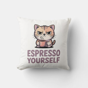 Coussin Exprimez-vous avec un espresso