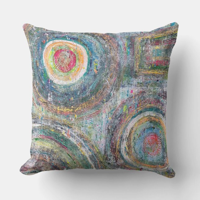 Coussin extérieur 20 x 20 Teal Driven (Recto)