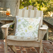 Coussin extérieur aux roses jaunes (Chaise)