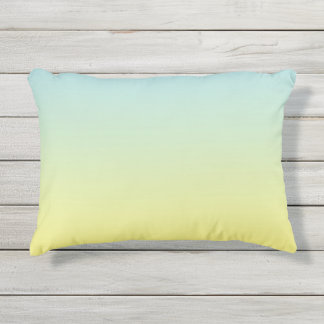 Coussin extérieur bleu et jaune d'Ombre
