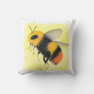 Coussin extérieur d'abeille d'aquarelle