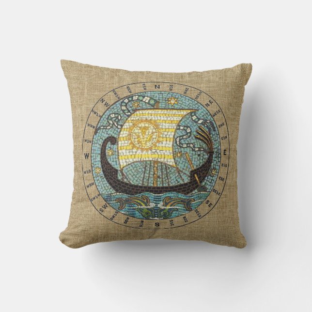 Coussin extérieur de bateau de navigation - 16" (Recto)