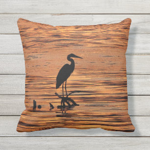 Coussin extérieur de coucher du soleil orange