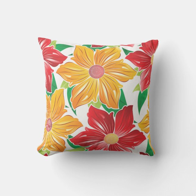 Coussin extérieur de fleurs en gras (Recto)