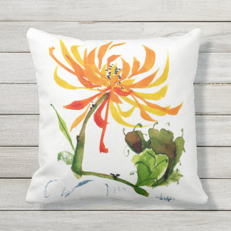 Coussin extérieur de maman de Chinoise d'aquarelle