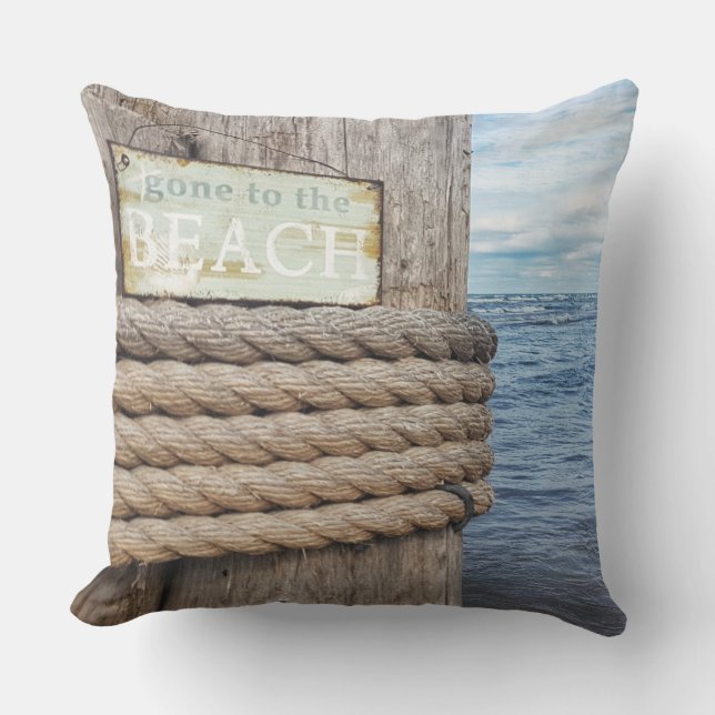 Coussin extérieur d'été d'amants de plage (Recto)