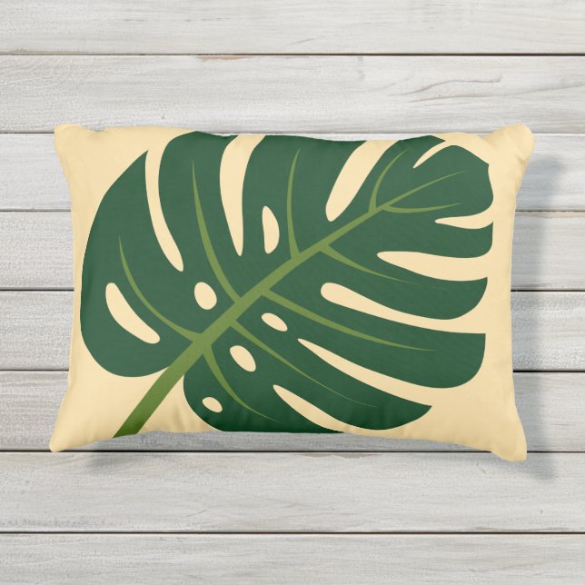 Coussin extérieur en feuille de palmier Monstera p (Dos)