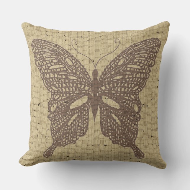 coussin extérieur en rotin papillon (Recto)
