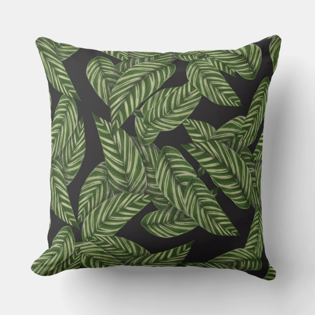 coussin extérieur feuille jungle (Recto)