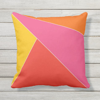 Coussin extérieur géométrique d'été coloré