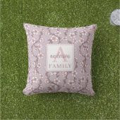 Coussin extérieur Lavender Floral Monogram (Herbe)