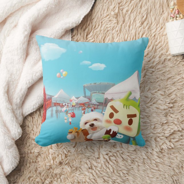 Coussin Extérieur Marché amusant (Couverture)