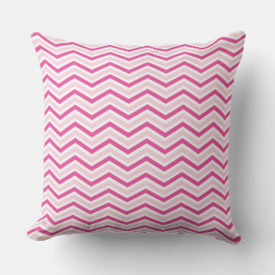 Coussin extérieur moderne rose Chevron