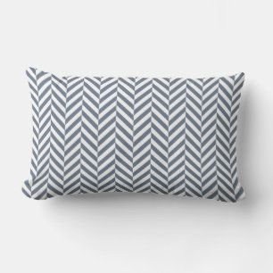 Coussin extérieur   Motif bleu marine Herringbone