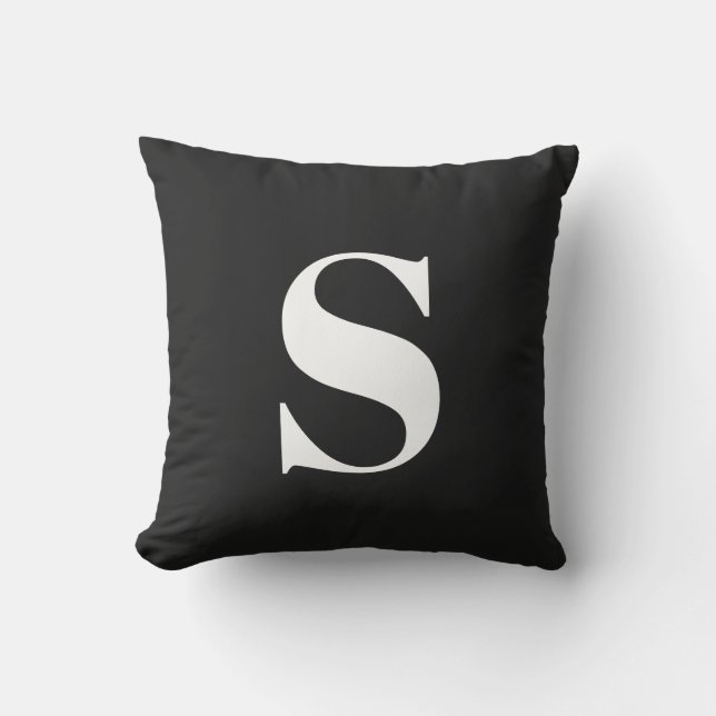 Coussin extérieur noir classique (Recto)
