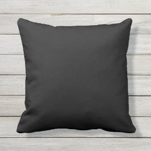 coussin extérieur noir de couleur solide