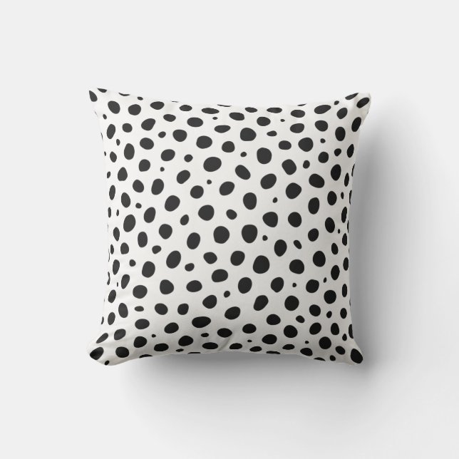 Coussin extérieur Pois noir blanc (Recto)