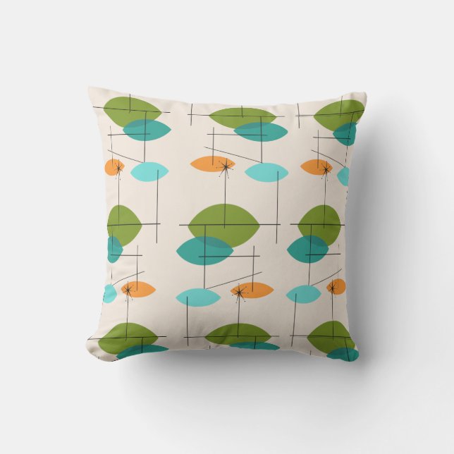 Coussin extérieur Retro Atomic Mobile Motif (Recto)