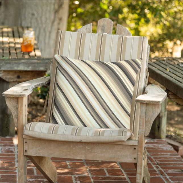 Coussin extérieur Stripey Sepia (Chaise)